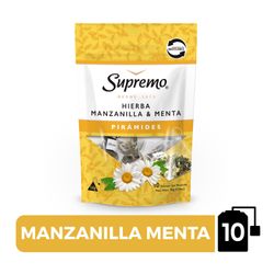 Té Supremo Pirámides Manzanilla Menta 10 un.
