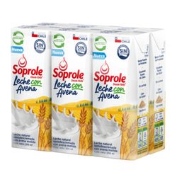 Pack 6 un. Leche Semidescremada Soprole con Avena 200 ml
