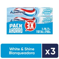 Tripack Pasta Dental Aquafresh White & Shine 96 g