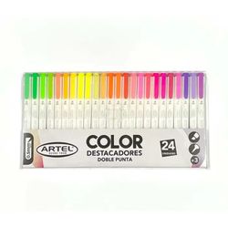 Destacador Artel Doble Punta 24 Colores
