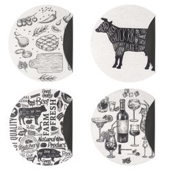 Set de 4 Individuales La Hacienda PVC Redondos 37 cm