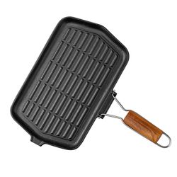 Sartén Grill La Hacienda con Mango de Acacia 36.4 x 21.4 cm