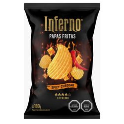 Papas Fritas Inferno Spicy Cheddar 180 g