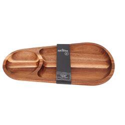 Plato La Hacienda de 2 Espacios de Acacia 40.5 x 20.5 cm