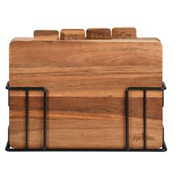 Set de Tablas para Cortar La Hacienda de Madera con Rack