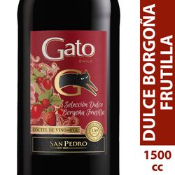 Cóctel de Vino Gato Selección Dulce Borgoña Frutilla 1500 cc