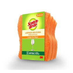 Esponja Scotch Brite Cero Rayas Naranja 3 un.