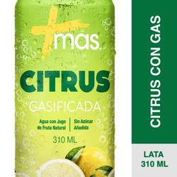 Agua Saborizada Mas Citrus Gasificada Lata 310 ml