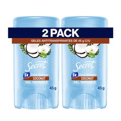 Antitranspirante Gel Secret Coco 45 g 2 un.