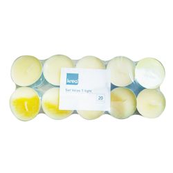 Pack 20 Velas T-Light Amarillo