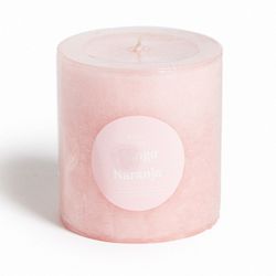 Vela Pilar Rústica 7 cm Coral