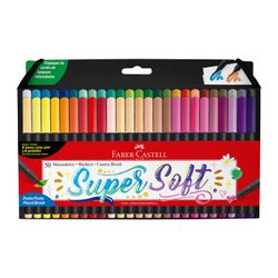Marcadores Faber-Castell Súpersoft 50 Colores