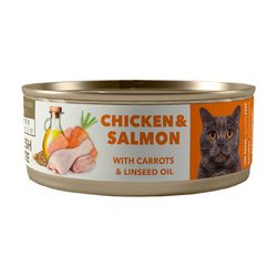 Alimento Húmedo Gato Amity Pollo y Salmón 80 g