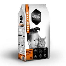 Alimento Gato Amity Premium Salmón y Arroz Esterilizados 1.5 kg
