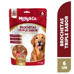 Snack Perro Brochetas Triple Sabor 6 un.