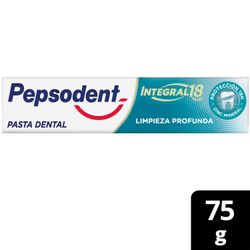 Pasta Dental Pepsodent Integral 18 Limpieza Profunda 75 ml