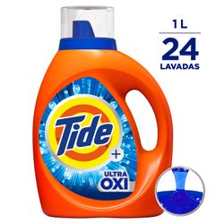 Detergente Tide Concentrado Ultra Oxi 24 Lavados 1 L