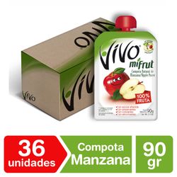 Caja 36 un. Compota Vivo MiFrut Manzana 90 g