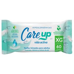 Toallas Húmedas Care Up Adulto Talla XG 60 un.