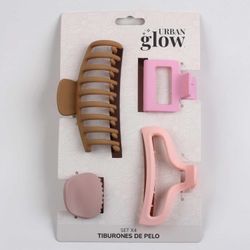 Set Tiburones Pelo Urban Glow 4 un.