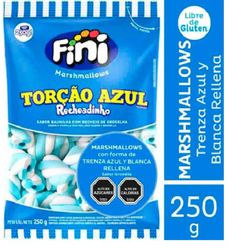 Marshmallow Trenza Azul y Blanca Rellena 250 g