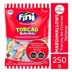 Marshmallow Trenza de Colores Rellena 250 g