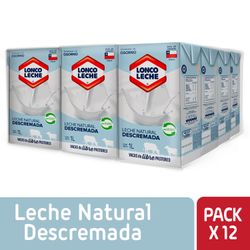 Pack 12 un. Leche Loncoleche Descremada 1 L