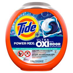 Detergente Cápsulas Tide Pods Ultra Oxi 25 un.