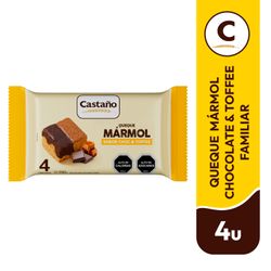 Queque Castaño Chocolate Toffee 280 g 4 un.