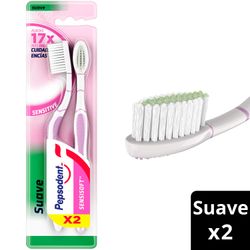 Cepillo de Dientes Pepsodent Double Care Sensitive 2 un.