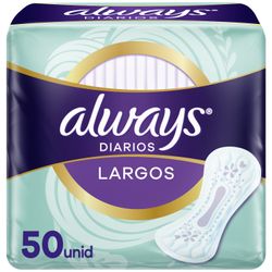 Protectores Diarios Always Sin Perfume 50 un.
