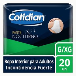 Pañales Adulto Pants Cotidian Nocturno Talla G/XG 20 un.