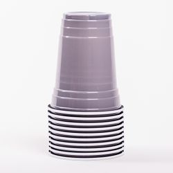 Vaso Desechable Bicolor Plateado 500 cc 10 un.