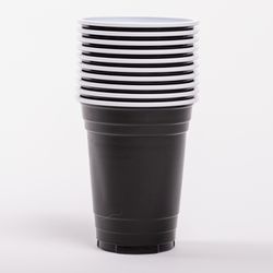 Vaso Desechable Bicolor Negro 500 cc 10 un.