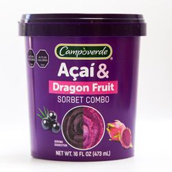 Sorbete Acai & Dragon Fruit Campoverde 443 ml