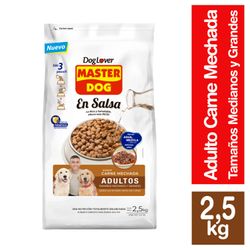 Alimento Perro Adulto Master Dog En Salsa Carne Mechada 2.5 kg