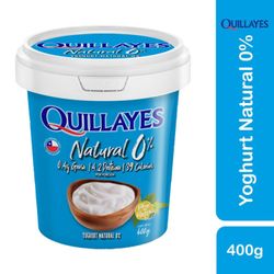 Yogurt Natural Quillayes 0% Azúcar Pote 400 g
