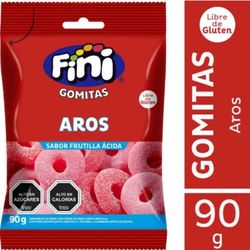 Gomitas Fini Aros de Frutilla 90 g
