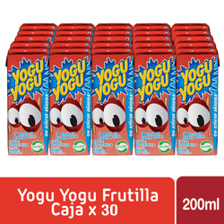 Caja 30 un. Bebida Láctea Yogu-Yogu Frutilla 200 cc