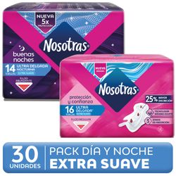 Pack Toallas Higiénicas Nosotras Día y Noche 30 un.