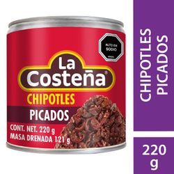 Chipotles en Trocitos La Costeña Lata 220 g, Chiles Adobados