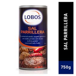 Sal Parrillera Lobos Yodada Frasco 750 g