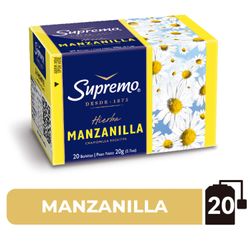 Hierba Manzanilla Supremo Caja 20 g 20 un.