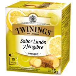 Infusión Twinings Lemon And Ginger 10 un. 15 g