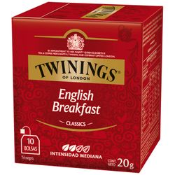 Té Negro Twinings English Breakfast 10 un.
