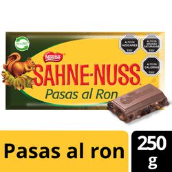 Chocolate de Leche Sahne Nuss Pasas Al Ron 250 g