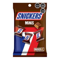 Chocolate de Leche Snickers Mini con Mani 9 un. 125 g