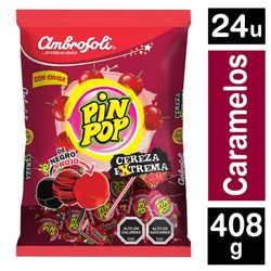 Chupetes Pin Pop Cereza Extrema 408 g