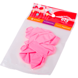 Globos N°9 Monocolor Rosado 6 un.