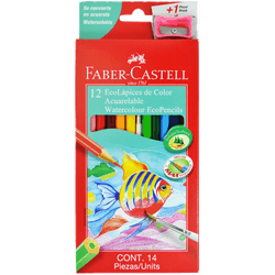 Lápices de Colores Faber-Castell Acuarelables 12 Colores